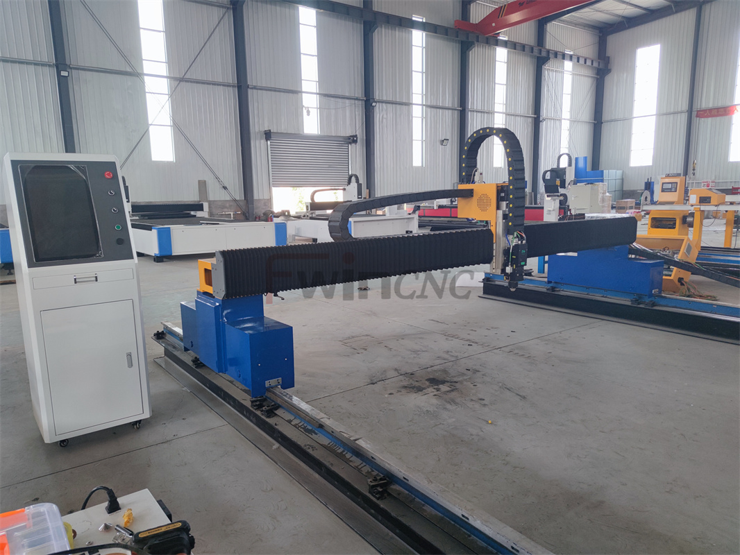 Fwincnc Fiber Laser Cutting Machine 6000 Watt Stainless Steel Metal Plates 20000W Sheet Cutter 12m Gantry