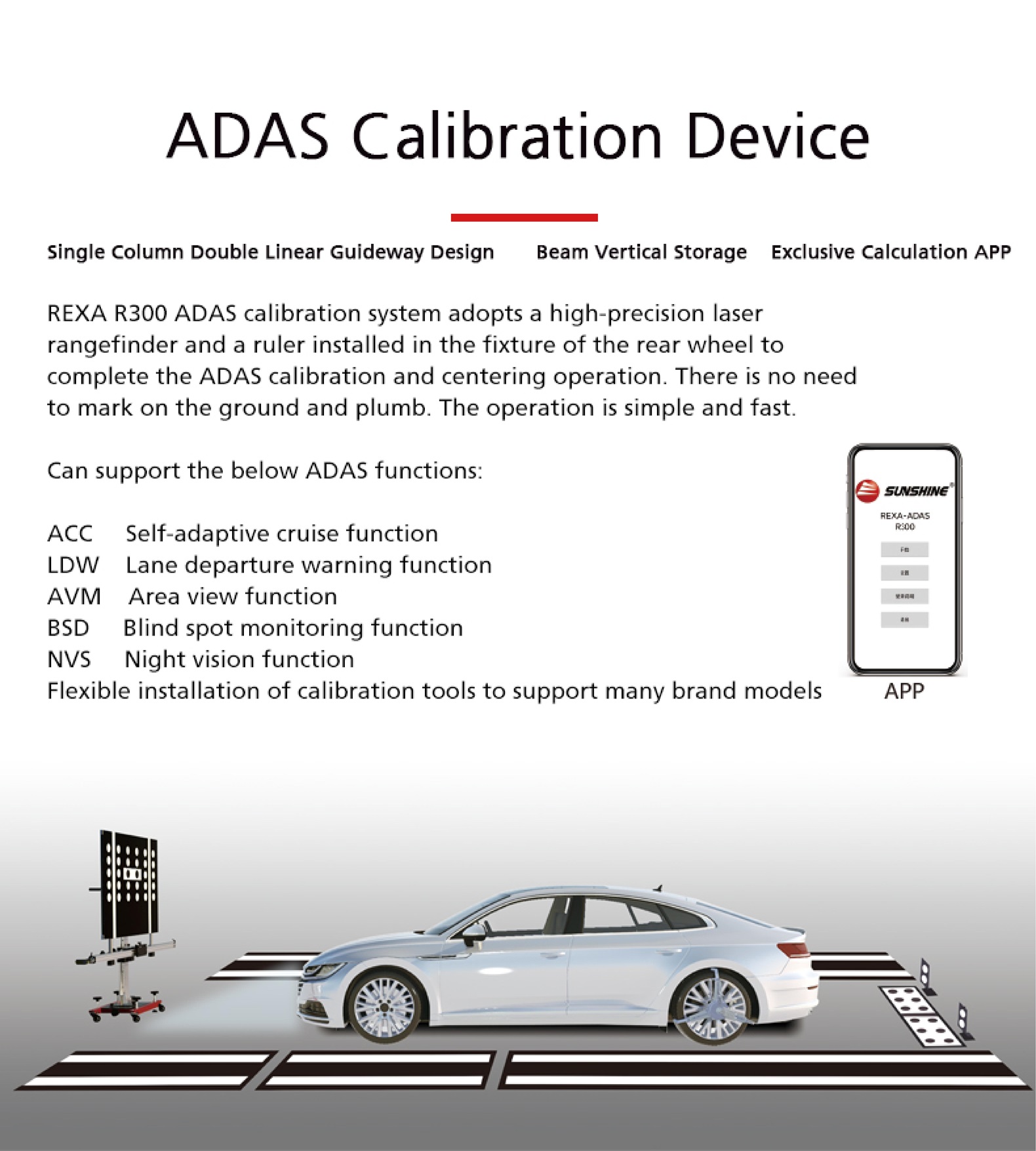 ADAS calibration system R300 Calibration Process