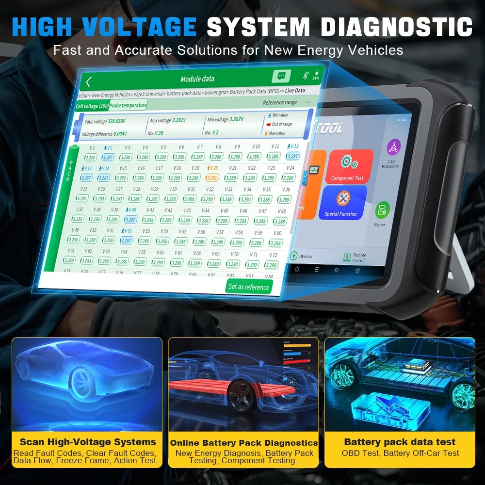 XTOOL D9EV Components Detection
