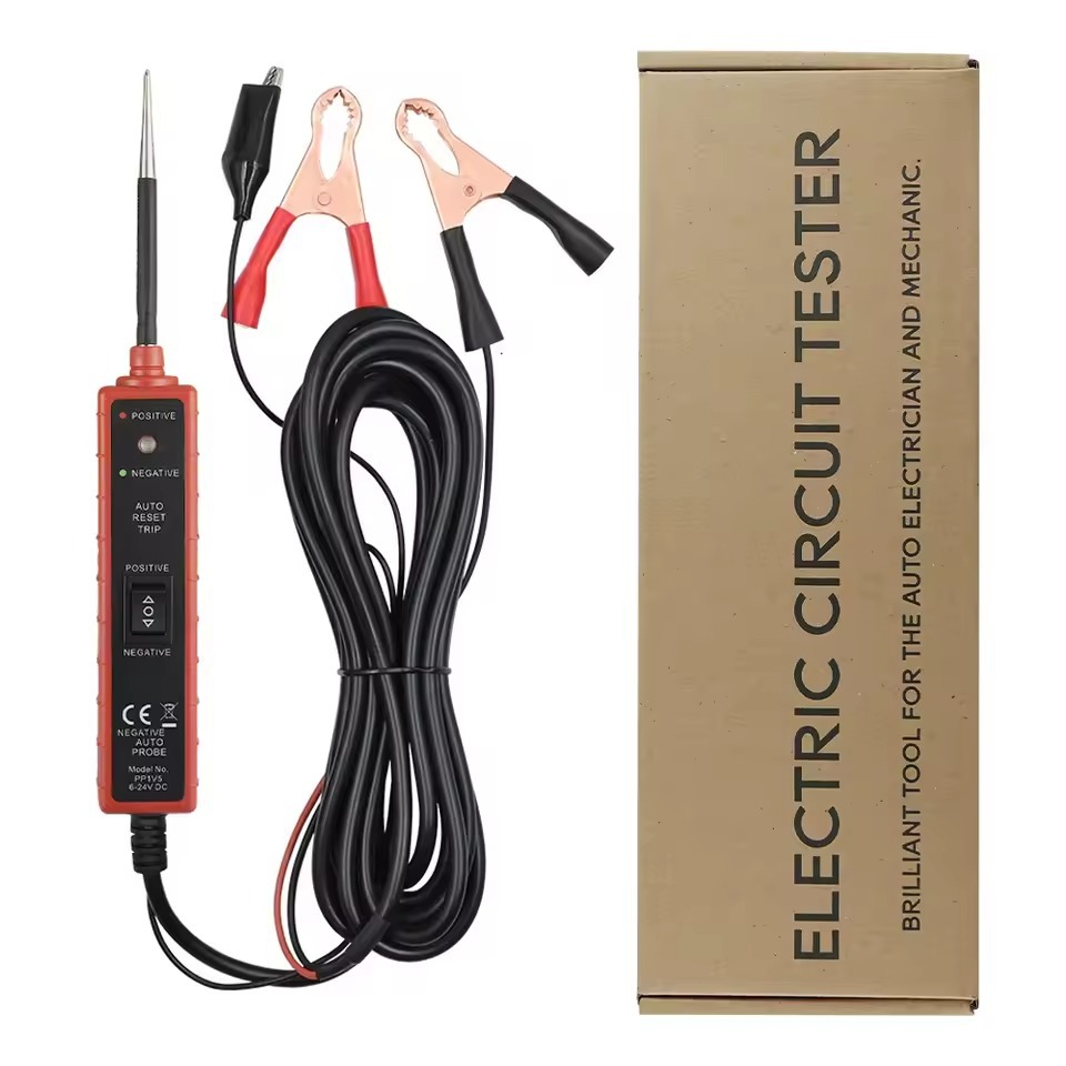EM285 Automotive Electrical System Circuit Tester 6-24V DC Multi-Function Drive Test Pen OLIVER Car Fitment Red &amp; Black