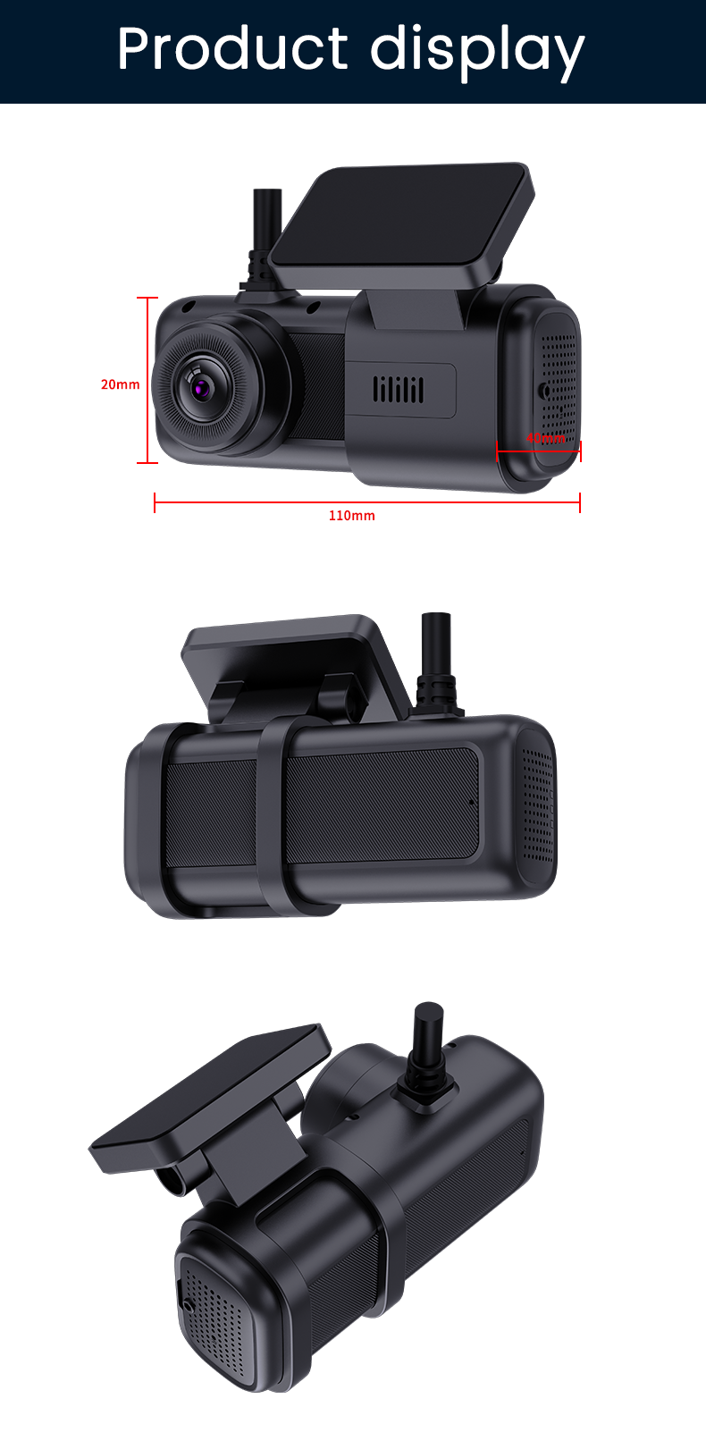 Device connections and dimensions scheme