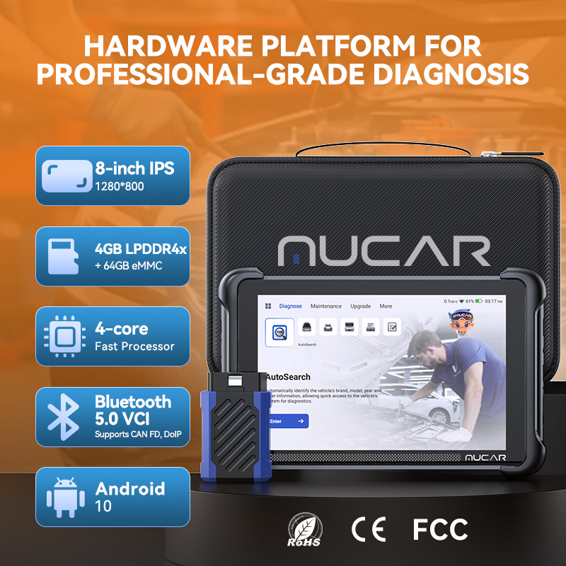 MUCAR 892BT OBD2 Diagnostic Tool TPMS Oil Reset ABS Bleeding DPF Regen Professional Automotive Scanner