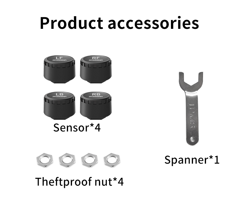 Bluetooth Mobile APP TPMS Tire Pressure Monitoring System Supports Android/IOS for Car Tyre Diagnostic Mobile Display Tool