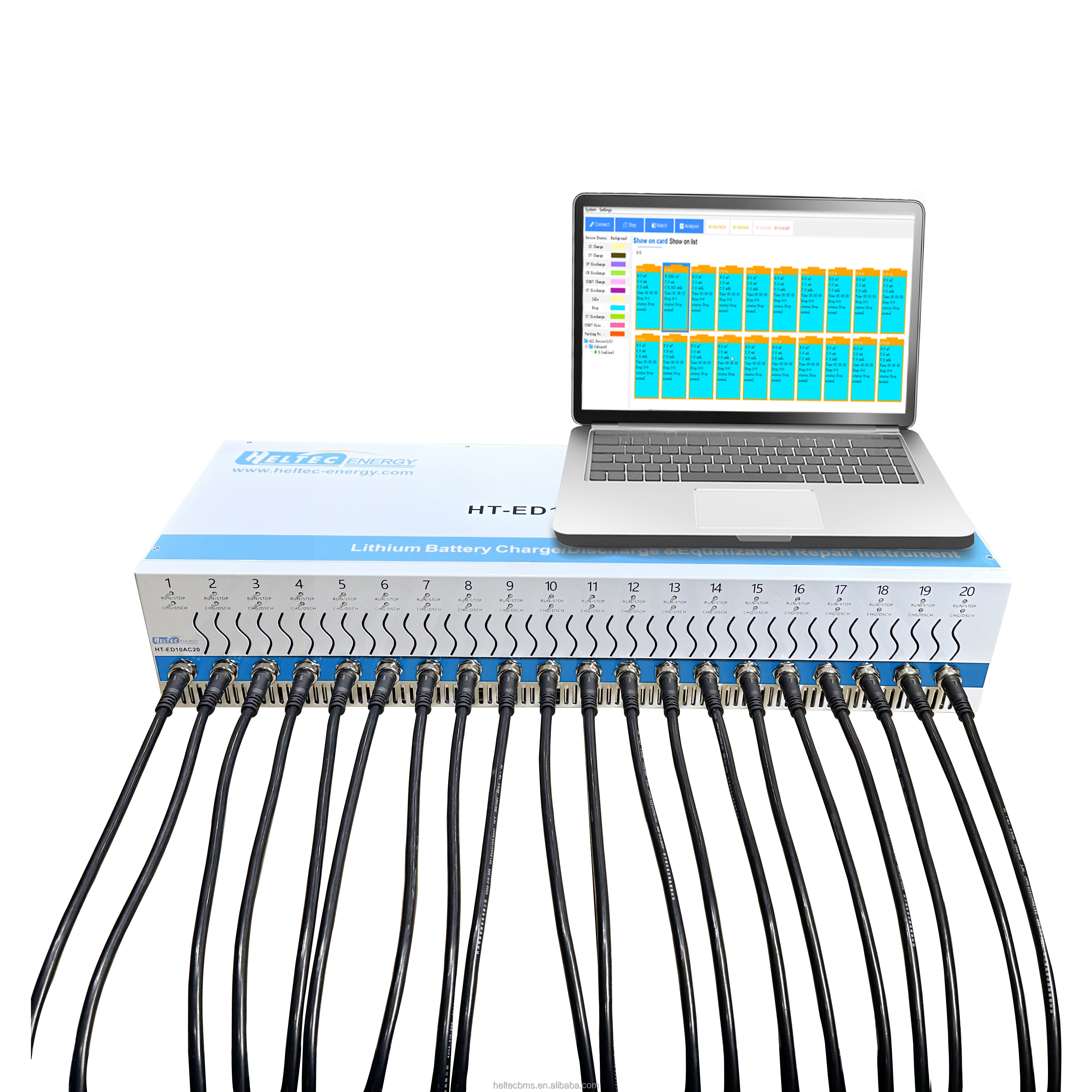 EV Battery Analyzer Tester 5V 20V 23V Battery Charge Discharge Tester Equalizer 6 8 20 Channel Pack Cell Vehicle Battery Tester