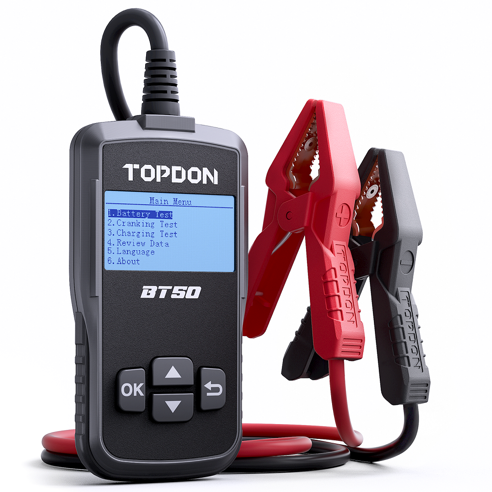 TOPDON BT50 New Arrival 12V 200Ah Car Auto Battery Tester 10A Aa Digital Automotive Battery Tester Analyzer for Automobile Car