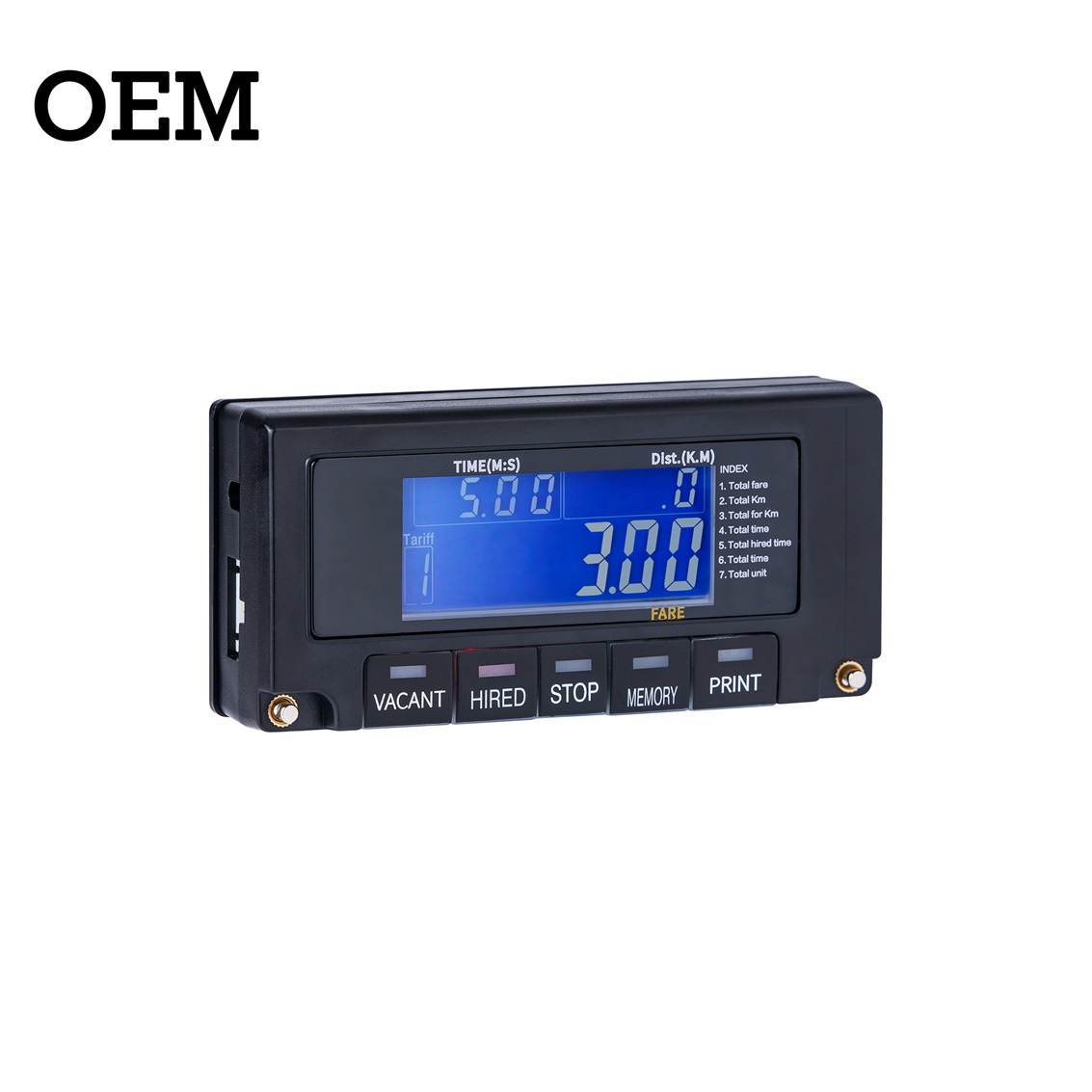 Versatile 12V LED LCD Electronic Multifunction Speedometer Taxi Meter Display RS232 Interface DG V7-23 Universal Fitment 1 Year