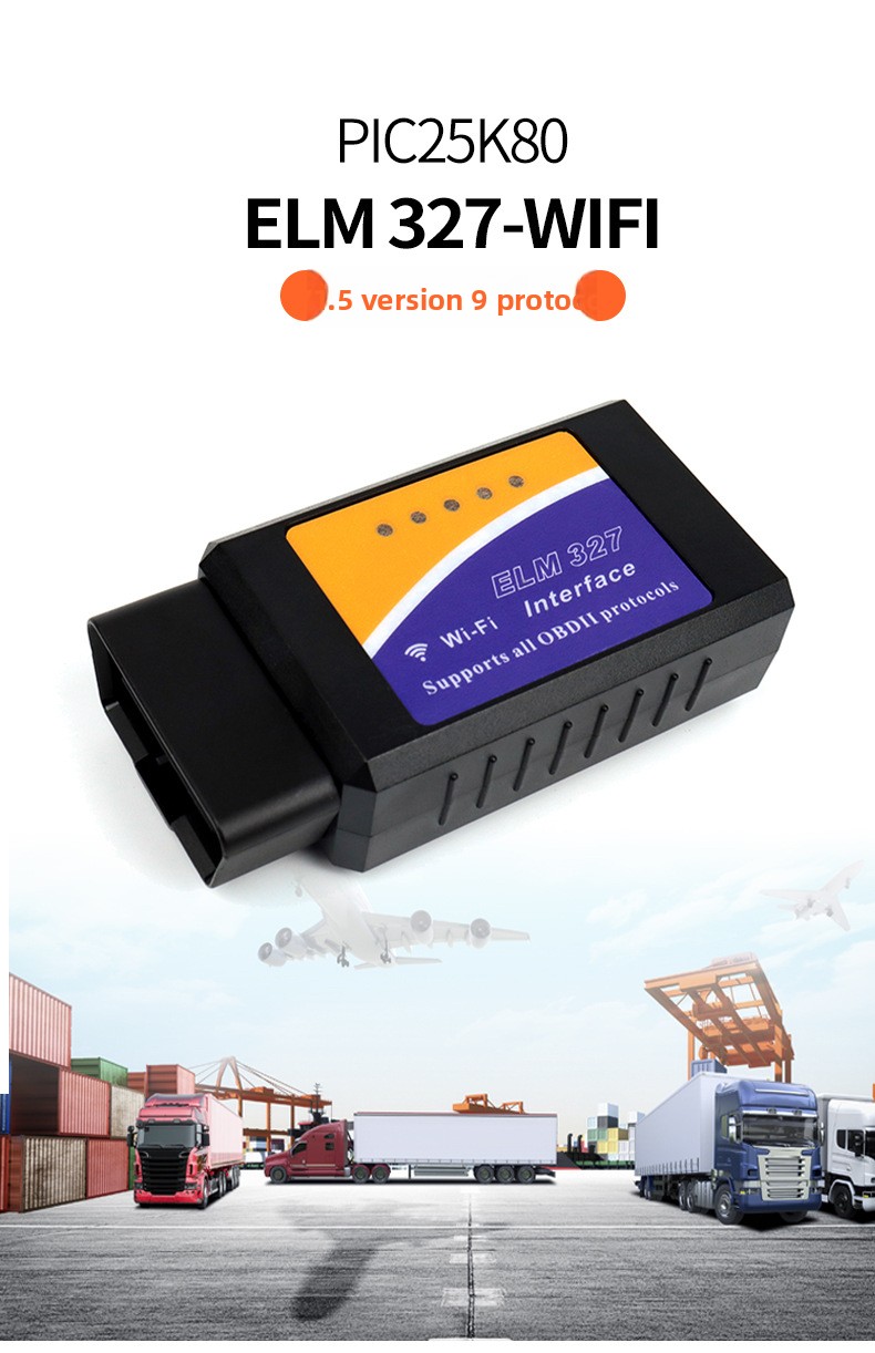 Automotive Diagnostic Fault Code Reader Real-time Vehicle Information OBD II/EOBD/Elm327 Scan Tools 12 V 1 Year Car Malfunction
