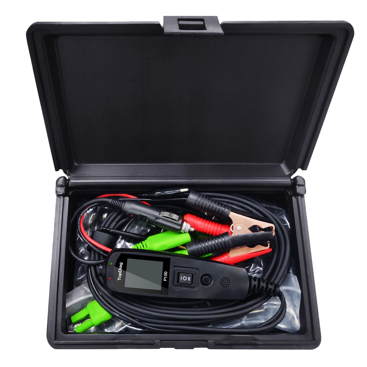 JDiag P100 Automotive Electrical Circuit System Tester Diagnostic Tools for 12V Cars & 24V Trucks 12M Cables