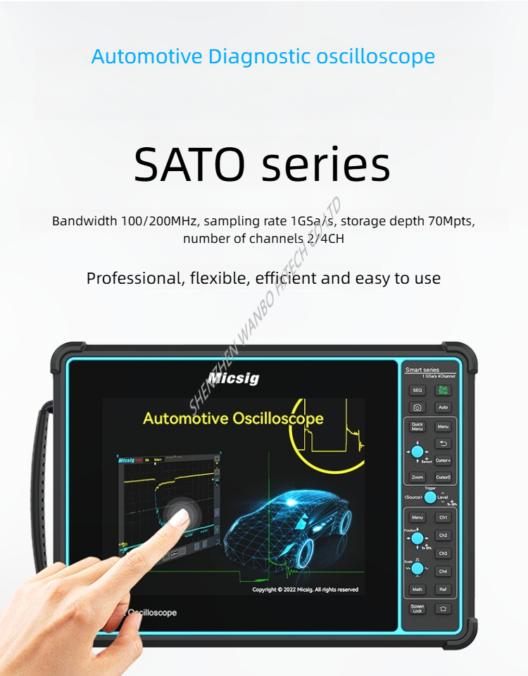Micsig SATO1004 Automotive Repair Oscilloscope With Touchscreen. Automotive Diagnostic Computer Version For Repair