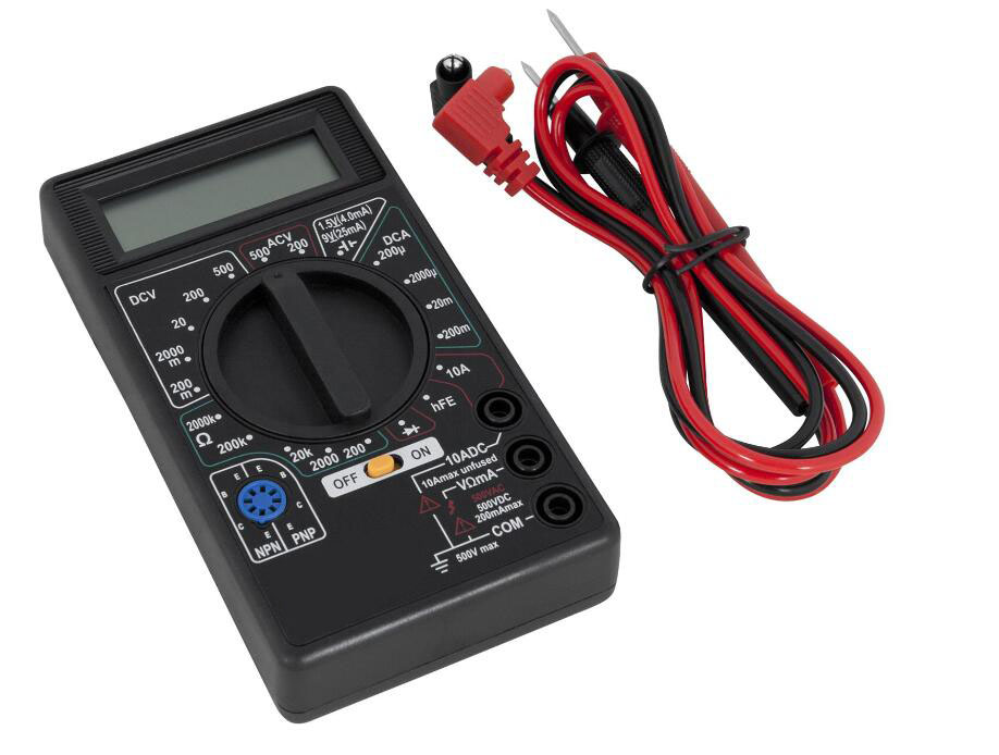 Digital Multimeter Tester 2000 Counts AC DC Voltmeter Ohm Volt Amp Meter Car Inspection Tools for Voltage &amp; Current Measurement