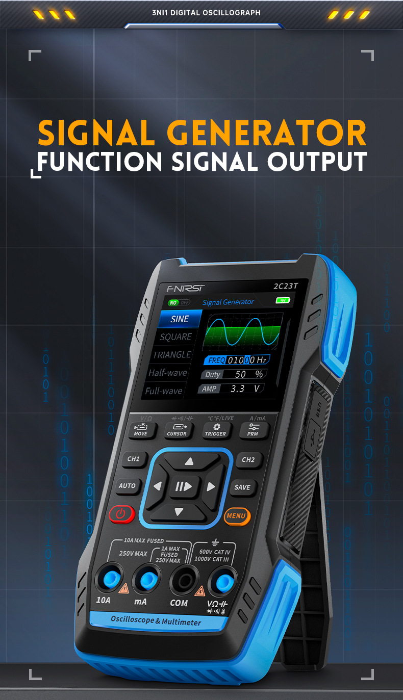 Portable Dual Channel Three-in-One Handheld Digital Oscilloscope for Auto Repair Small and Easy to Use