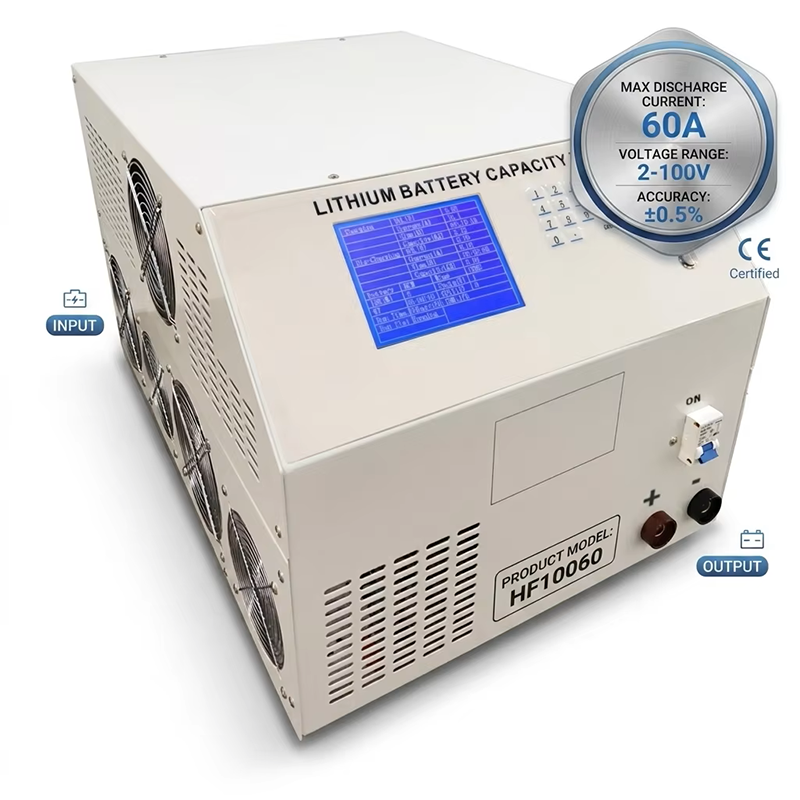 HF10060 Multi-Function Lithium Battery Capacity Tester 100V 60A Charge/Discharge 110V/220V Automatic Cycle Li-Ion Battery Pack
