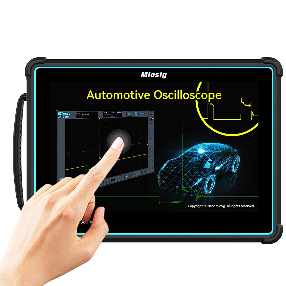 Micsig ATO1004 Portable Automotive Oscilloscope 100MHz 4 Analog Channels 1GSa/S 10.1 Inch Touch Screen LCD