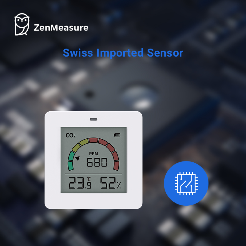 ZenMeasure Factory Wholesale Mini Portable CO2 Carbon Dioxide Gas Detector Sensor Air Quality Monitor Temperature Humidity