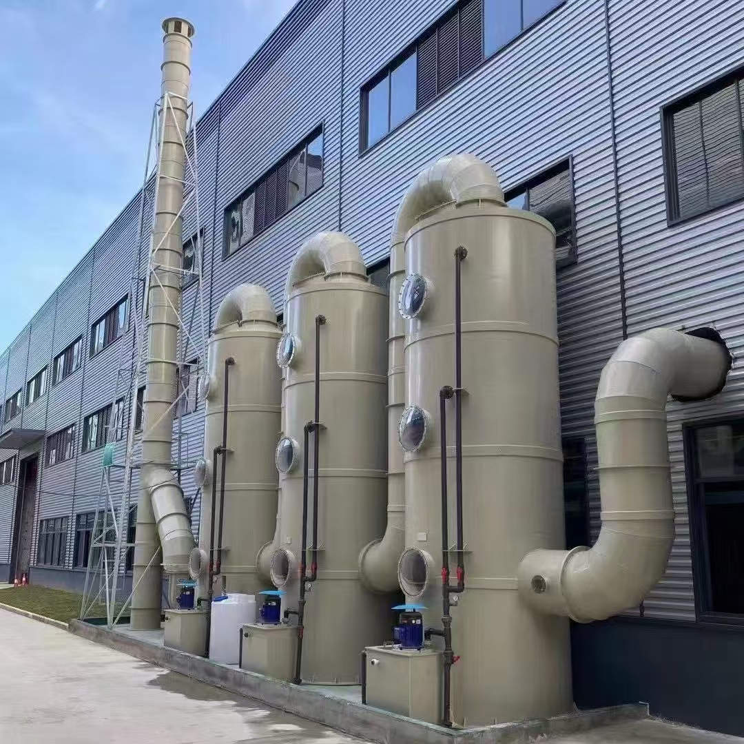 Exhaust Purification Gas Air Tower PP Chemical Absorption Lreatmento Scrubber Desulfurization Waste Biogas Equipment Wet