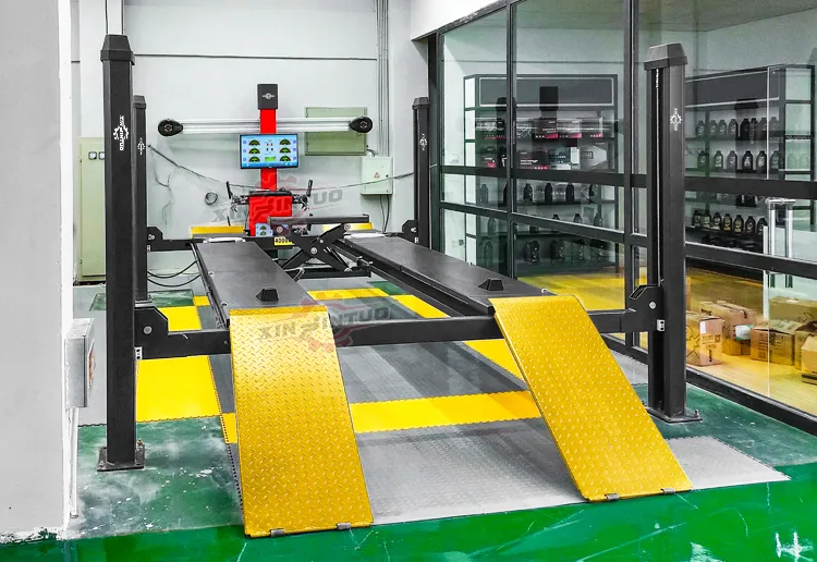 Factory Custom 3D Wheel Alignment Machine and Four Post Car Lift Wheel Aligner Equipment