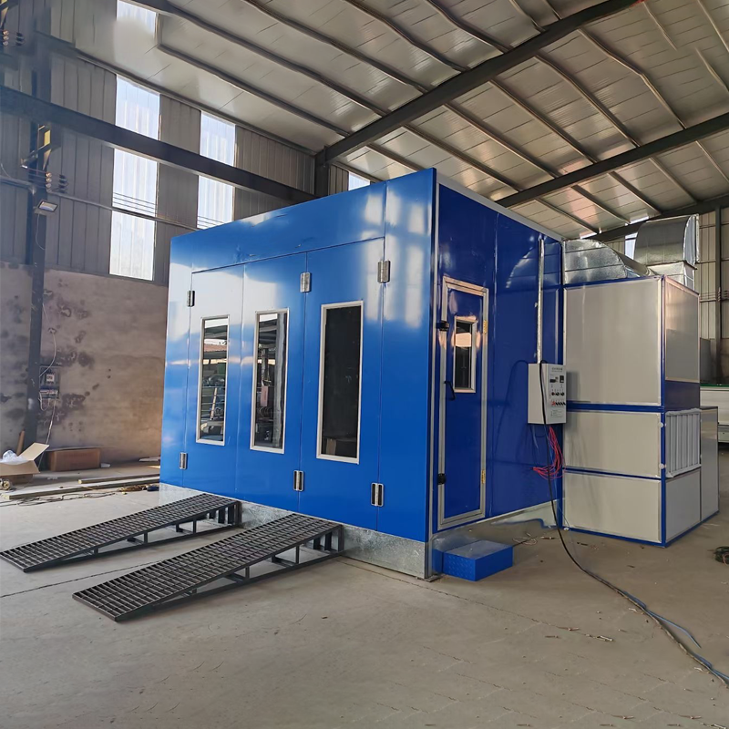CE Approved Aoxin C30 Recirculating Car Spray Booth Baking Equipment Electric Diesel Burner Heating Centrifugal Fans LED