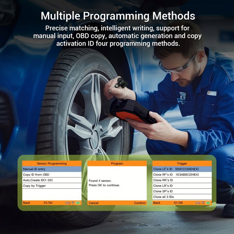 PS003 TPMS Diagnostic Programmer Tool Tire Pressure Programming Sensor Scanner Tool Supports All 315/433MHz