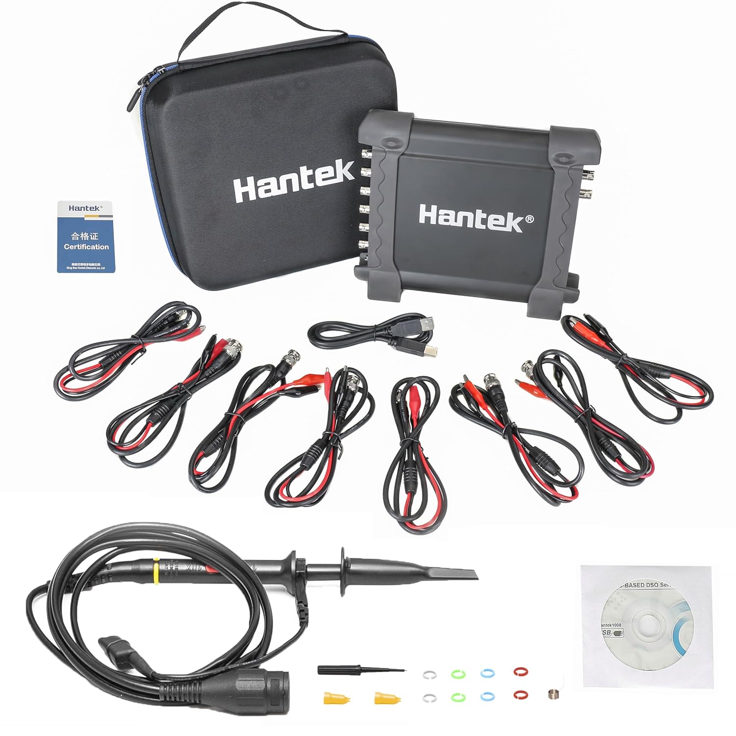 Automotive Diagnostic /DAQ/Programmable Generator Hantek 1008C PC USB 8CH Digital Oscilloscope