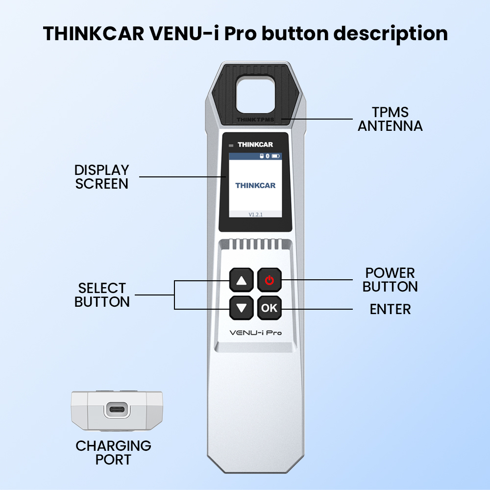 2025 Thinkcar VENU IPRO Tire Pressure Inspection Tools TPMS System Car Code Reader Sensor Programming Tools Work With 689BT VO7S