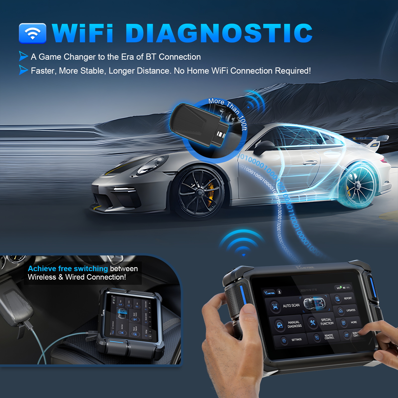 EU Warehouse VDIAGTOOL VD70S Obd 2 Scanner Bidireccional Car Remote Programming Device Latest Diagnostic Machine for Vehicles