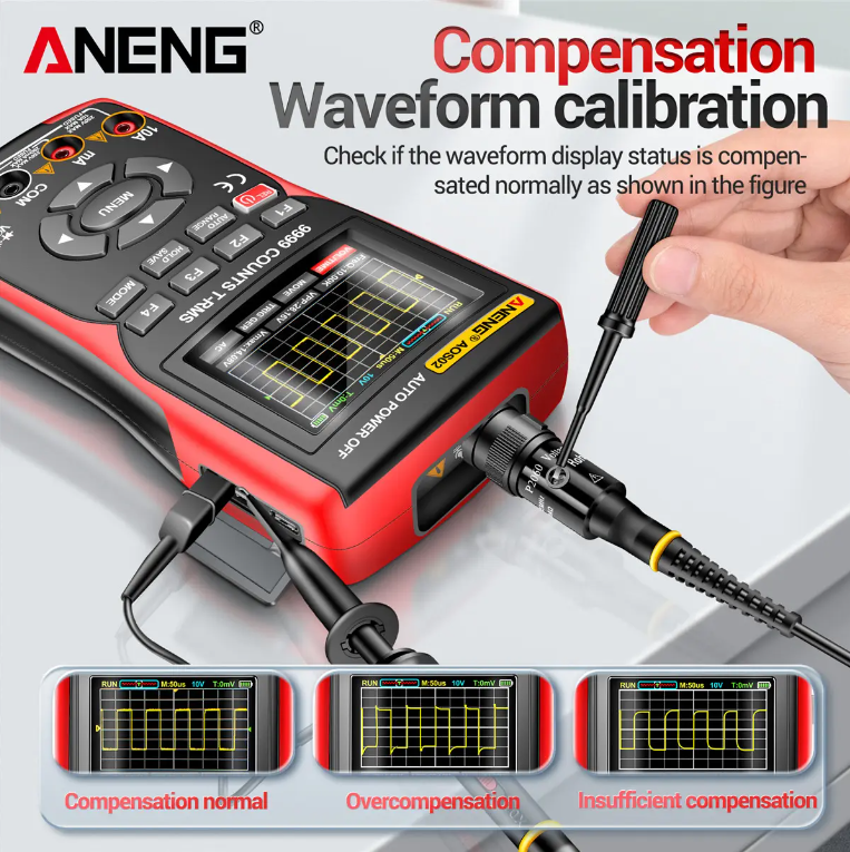 AOS02 High-precision auto repair instrument multi-functional measurement 3-in-1 color screen handheld dual-channel oscilloscope