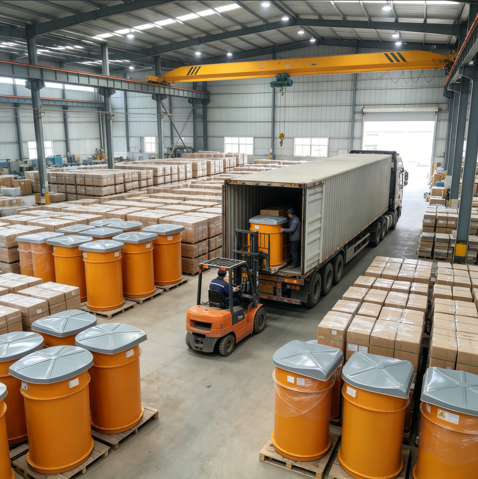 New Hua Hang Industrial Stainless Steel Silo Top Dust Collector Dry Cement Mixing Pipelines Pulse Jet Cleaning System 99.97%