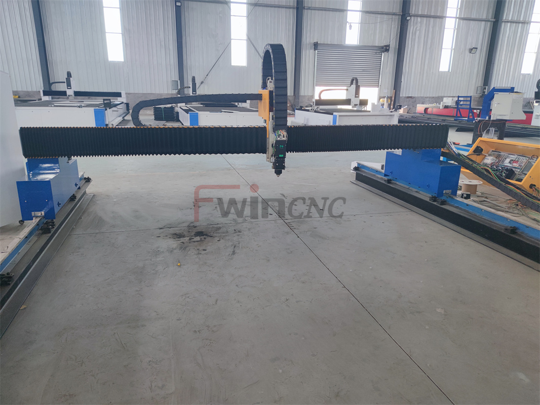 Fwincnc Fiber Laser Cutting Machine 6000 Watt Stainless Steel Metal Plates 20000W Sheet Cutter 12m Gantry