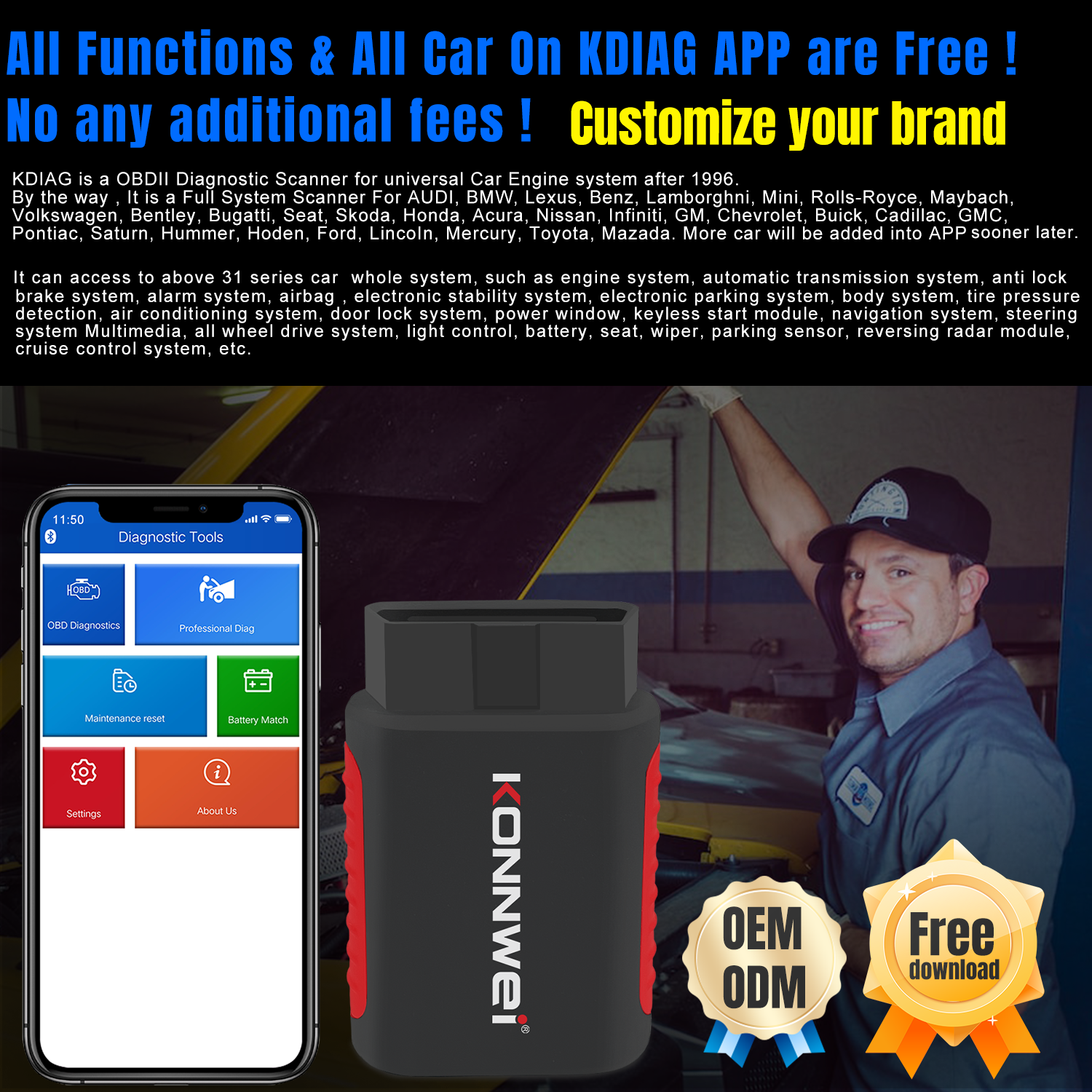 KDIAG app interface