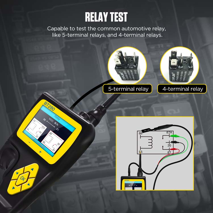 2026 AUTOOL BT280 Electric System Circuit Tester Automotive Electrical System Tools 9V-30V Electrical System Diagnostic Tool
