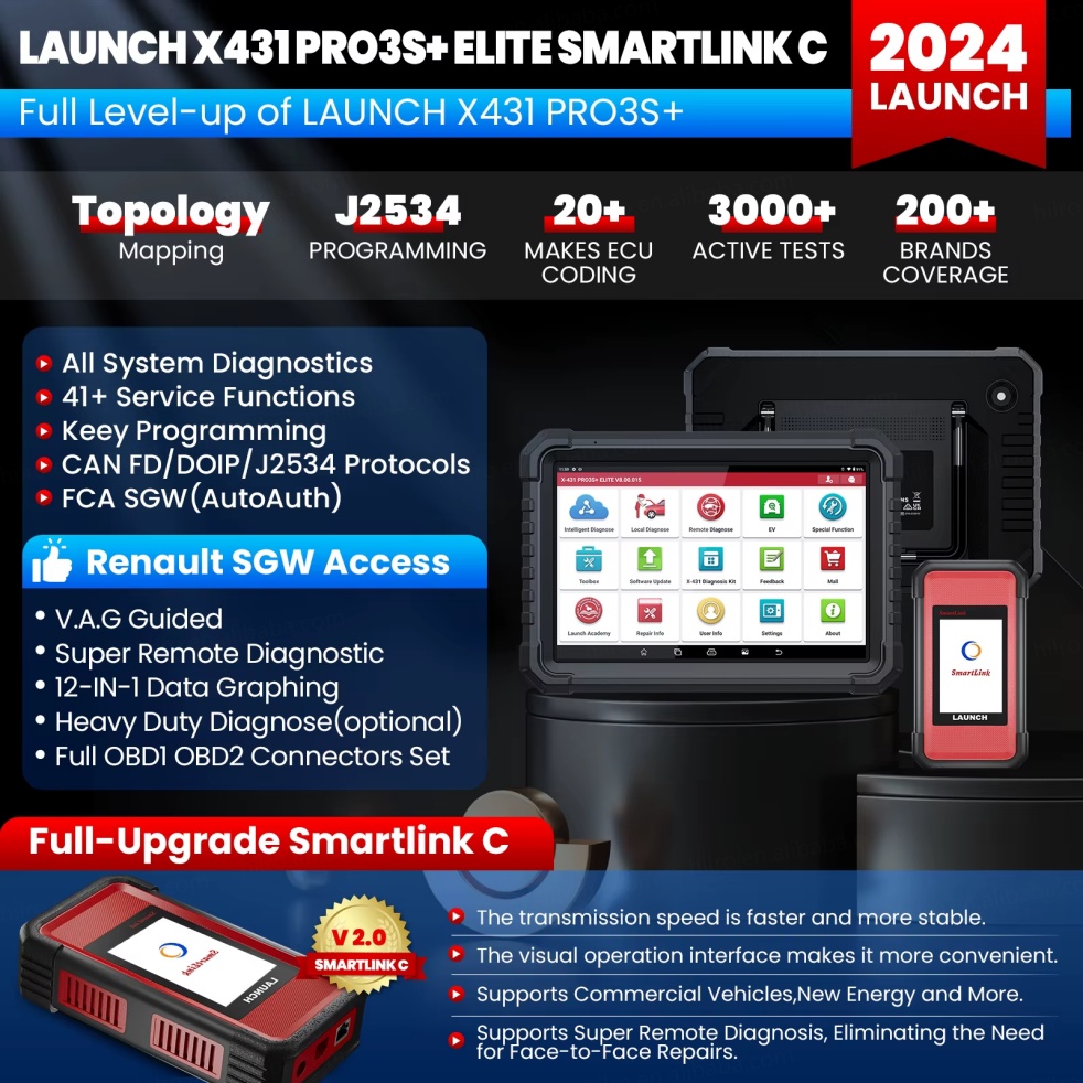 2026 New Arrival LAUNCH X-431 PRO3S ELITE Full System Super Remote Diagnostic Tool With CANFD J2534 for Cars and Trucks