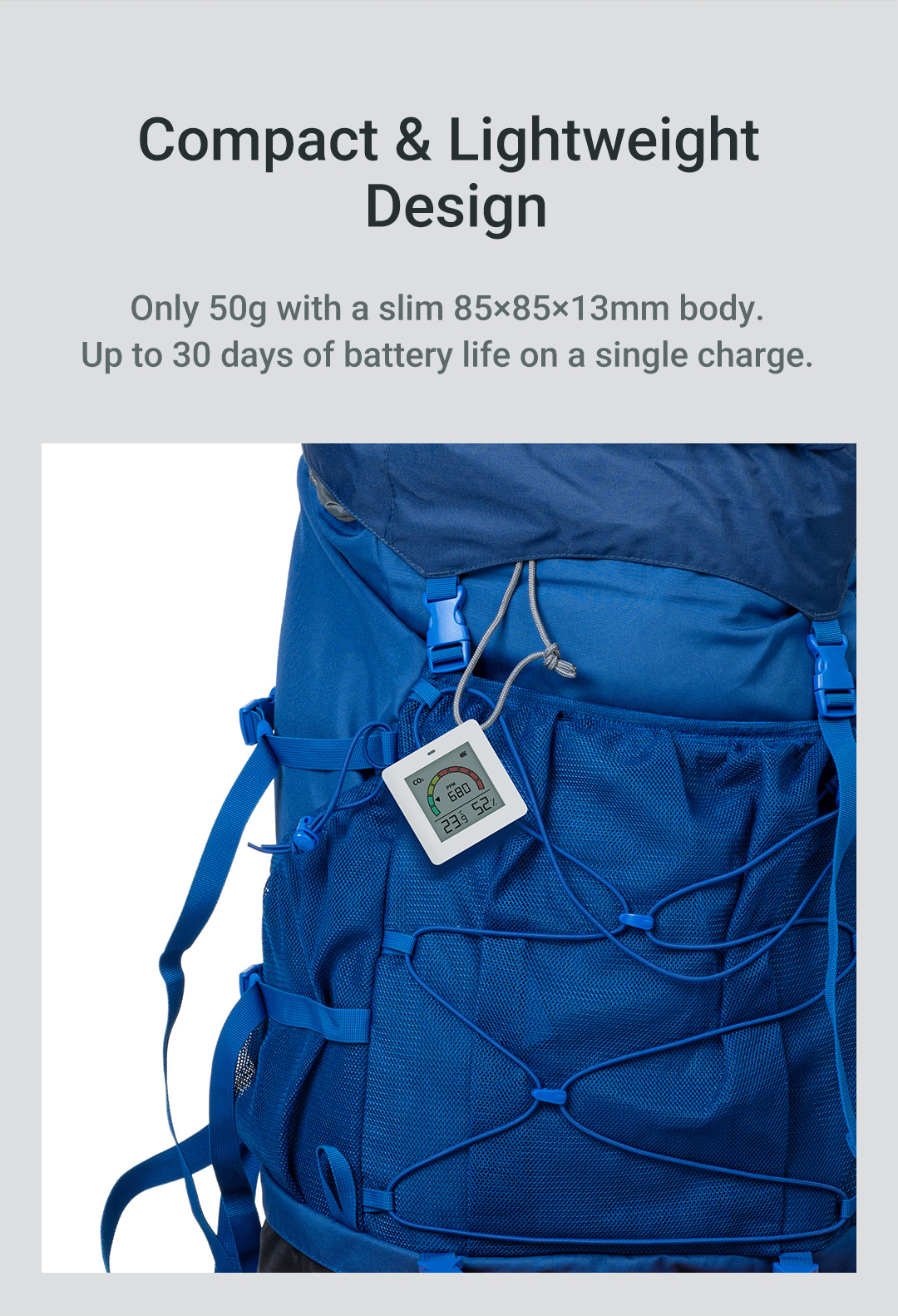 Factory Wholesale Mini Portable CO2 Carbon Dioxide Gas Detector Sensor Air Quality Monitor Temperature Humidity