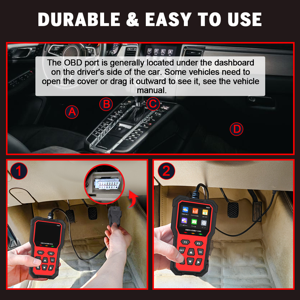 Scanner Automotriz V521 OBD2 Scanner Car Engine Fault Code Reader Automotive Car Diagnostic Tool