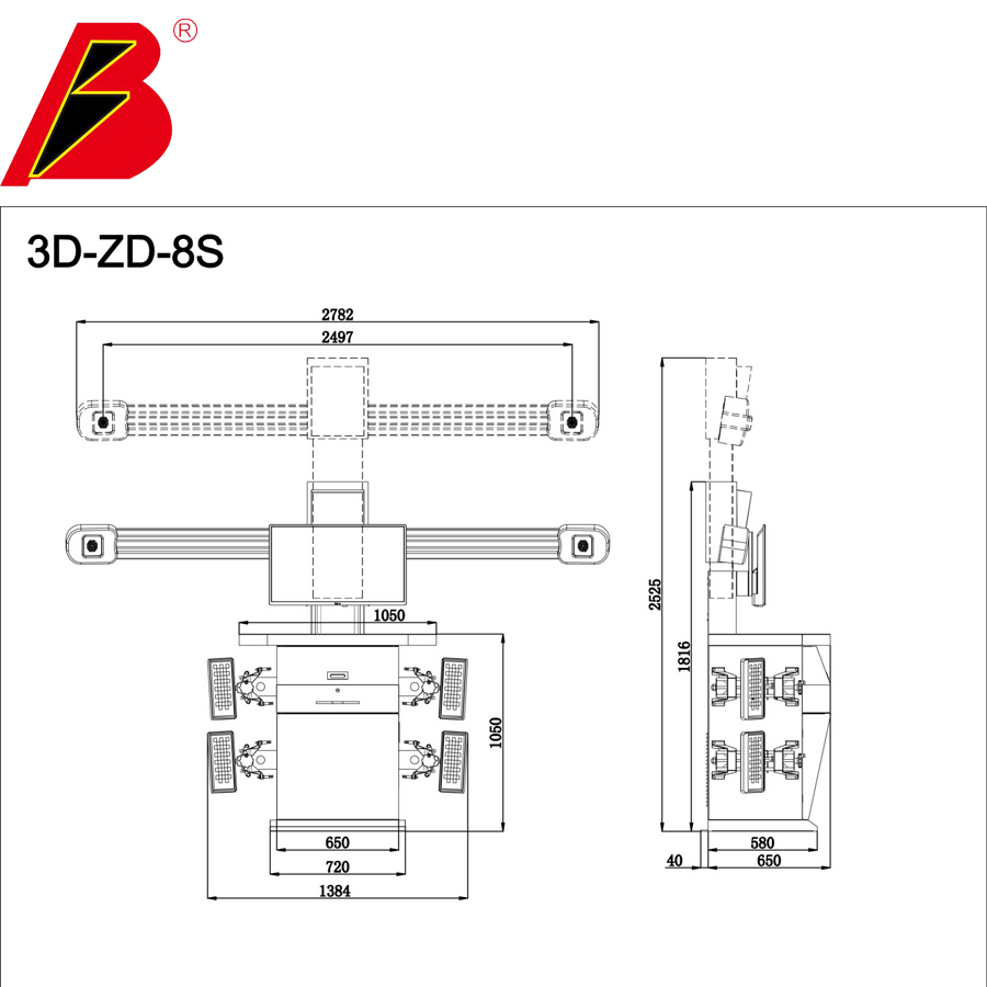 Car 3D Wheel Alignment Wheel Aligner Equipment