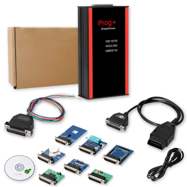 High Quality IPROG Pro ECU Key Programmer Iprog+ V87 Eeprom IMMO Car Radio Air-bag Reset Dashboard Kilometer Carprog
