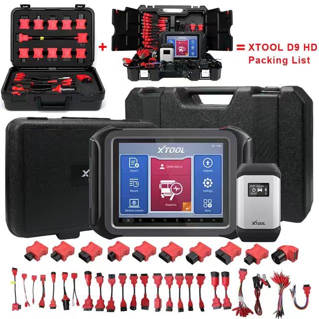 2024 XTOOL D9 HD Car Diagnostic Tools for 12V 24V Car and Truck Diagnostic Tools Auto OBD OBD2 Scanner Mechanical Workshop Tools