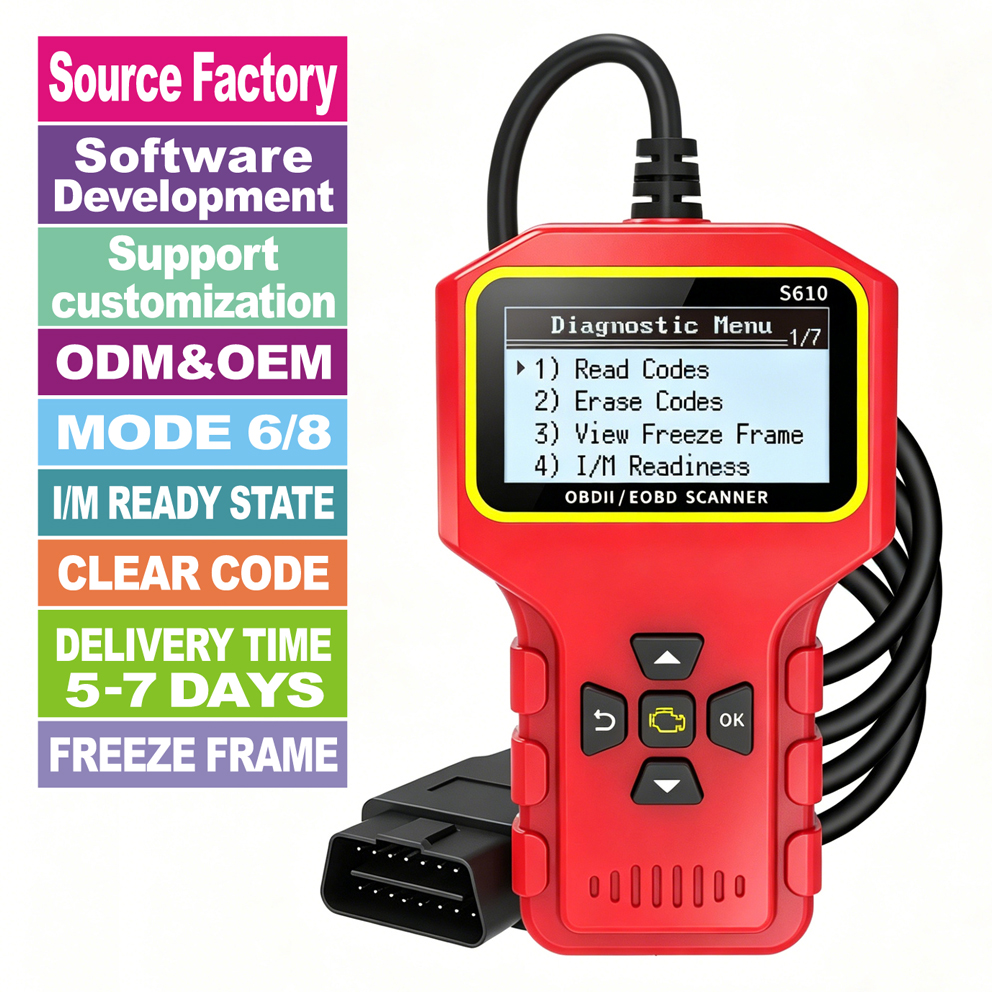 Source Factory S610 OBD II Scanner, Automotive Engine Fault Code Reader, Vehicle Diagnostic Tool for All Cars
