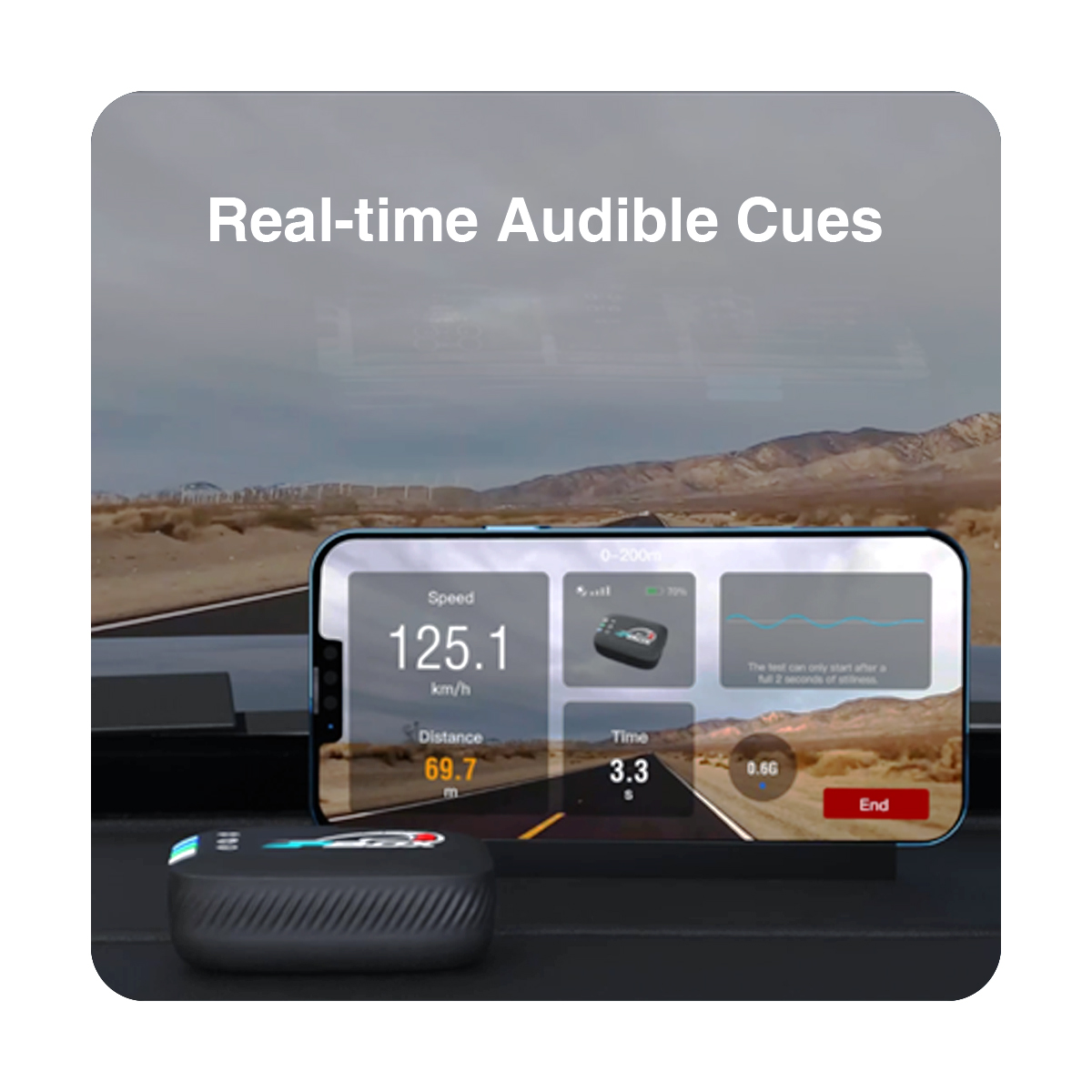 Portable GNSS Data Logger for Car Performance Acceleration and Braking Tests