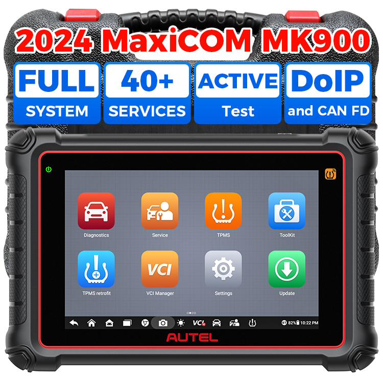 universal Autel MaxiCOM MK900 Scanner up of MK808S 40+ Service CAN-FD DOIP 3K+ Active Test automotive diagnostic tools