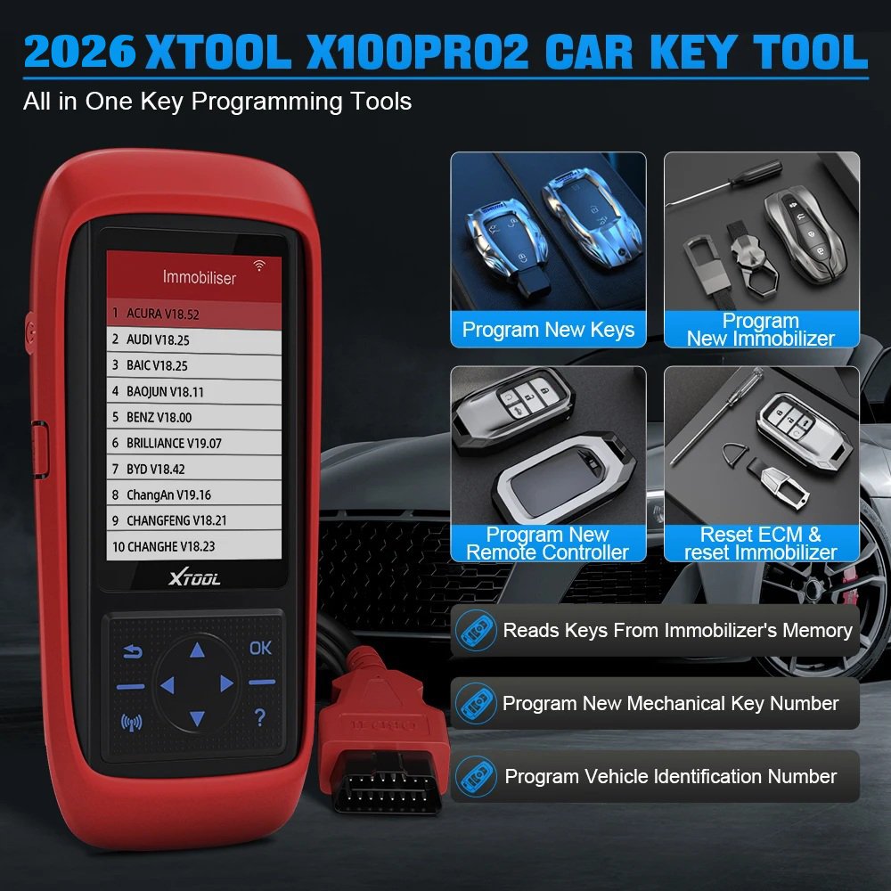 XTOOL X100 Pro2 Free Update Obd 2 Scanner FOB Key Programming Machine Immobilizer Pin Code Reader Automotive Locksmith Tools
