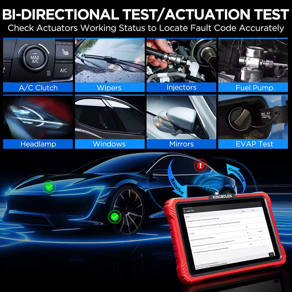 KINGBOLEN K10 PRO Automotive Diagnostic Master 34 Car Universal CANFD DOIP ECU Programming Multi Function All in One Tester