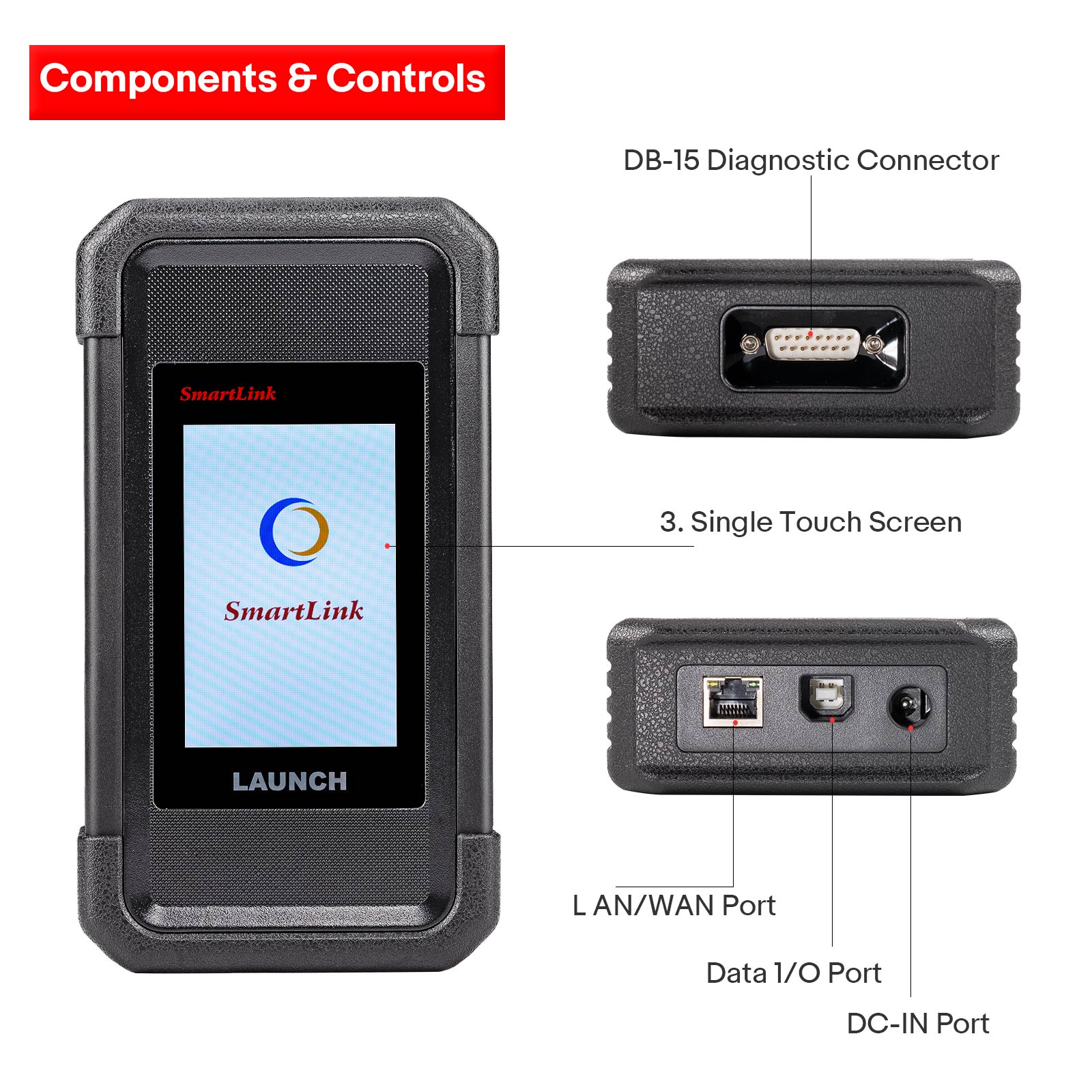 EU Free Ship LAUNCH SmartLink B V2.0 Wireless Remote Car Diagnostic Tool with Vehicle System Access and Maintenance Functions