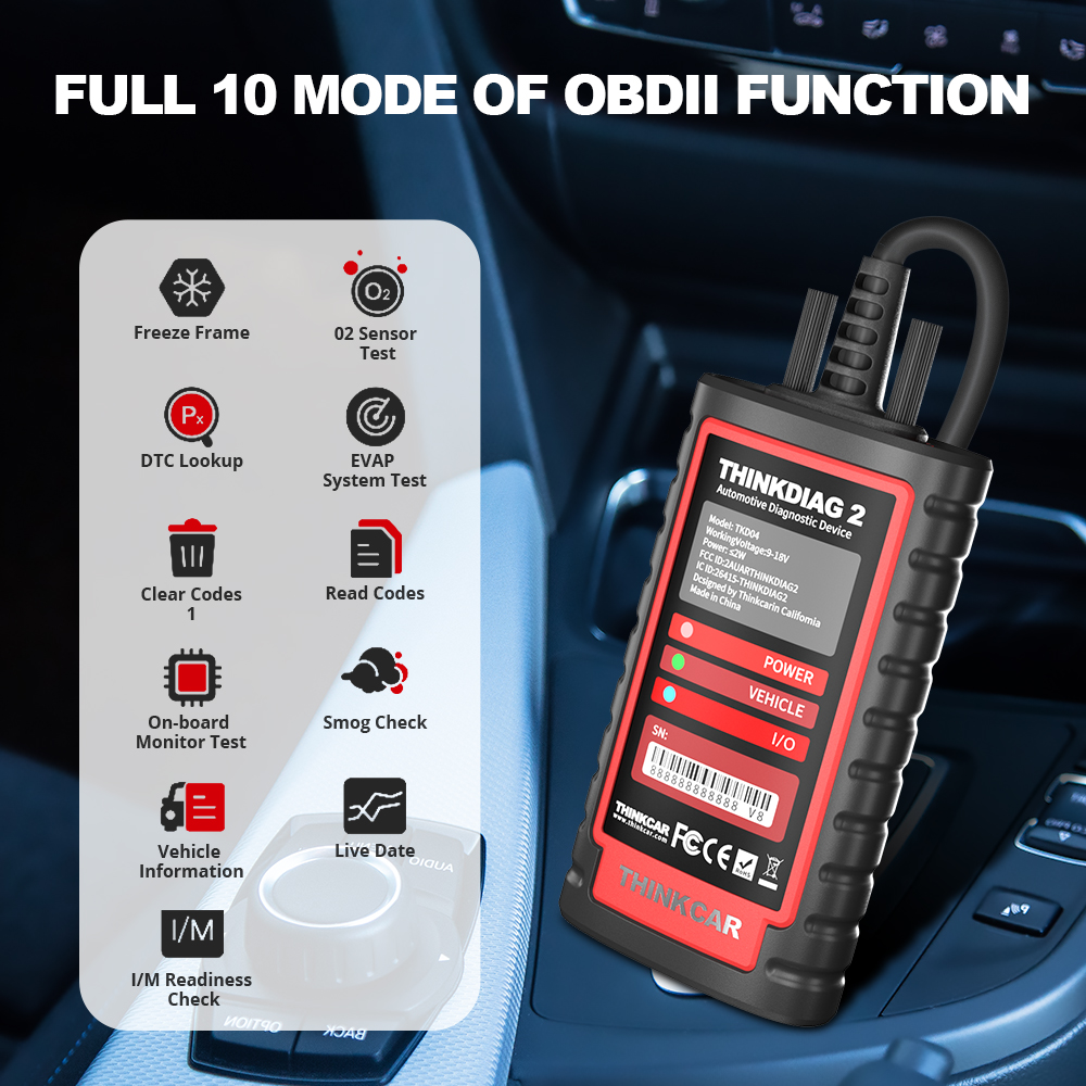 Thinkdiag2 All System Bidirectional Control OBD2 Diagnostic Scanner Scan Tool CAN FD 15 Reset Function Software 1 Year