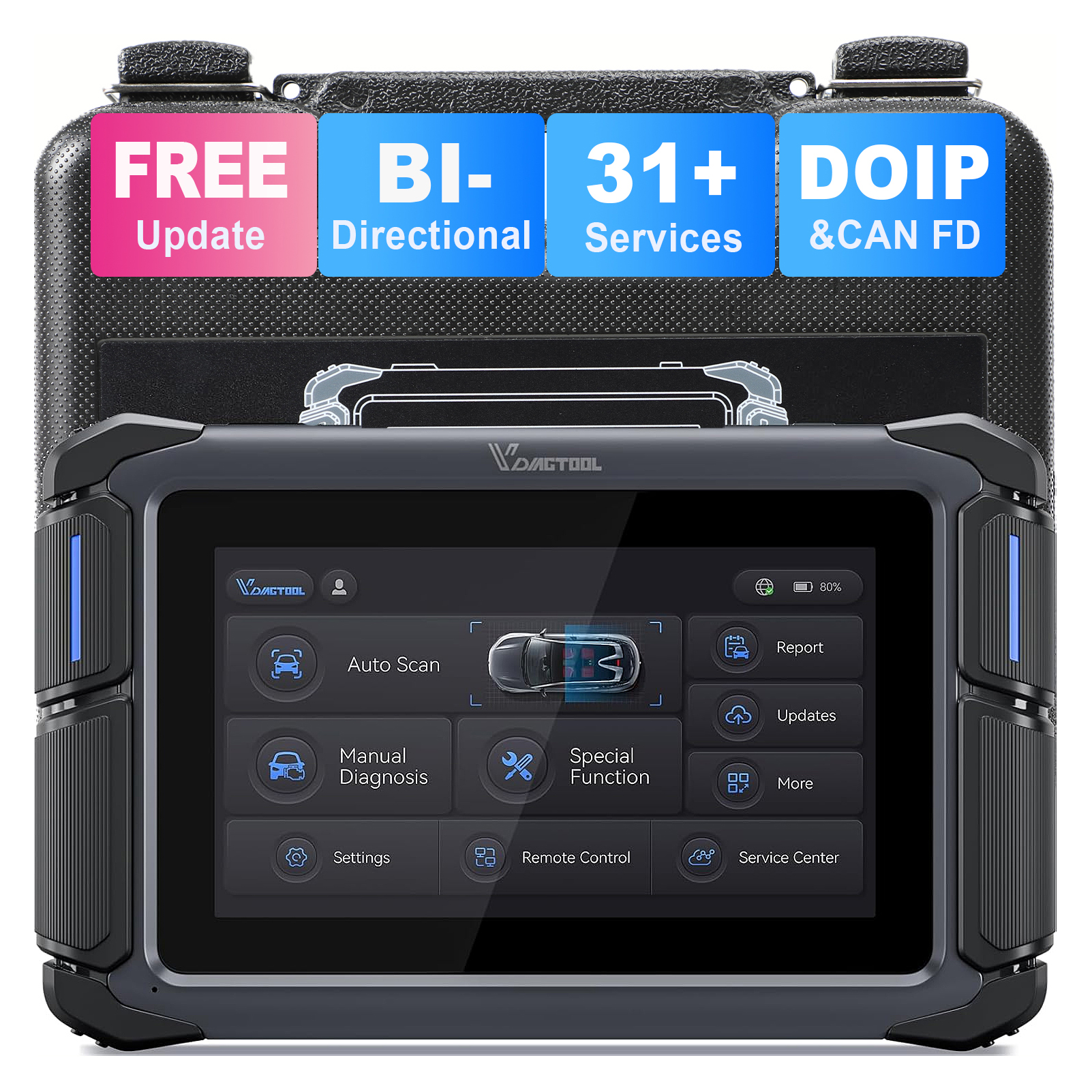 VDAGTOOL VD70 Lite 2025 New Arrival Fully Functional Bidirectional Scanner CANFD DOIP OBD2 Code Reader Automotive Diagnostic