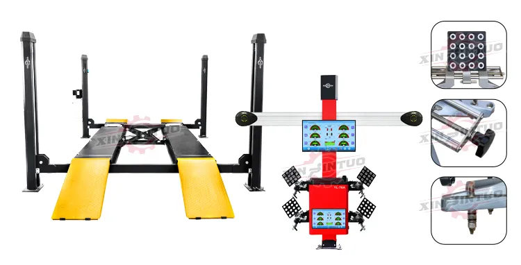 Factory Custom 3D Wheel Alignment Machine and Four Post Car Lift Wheel Aligner Equipment