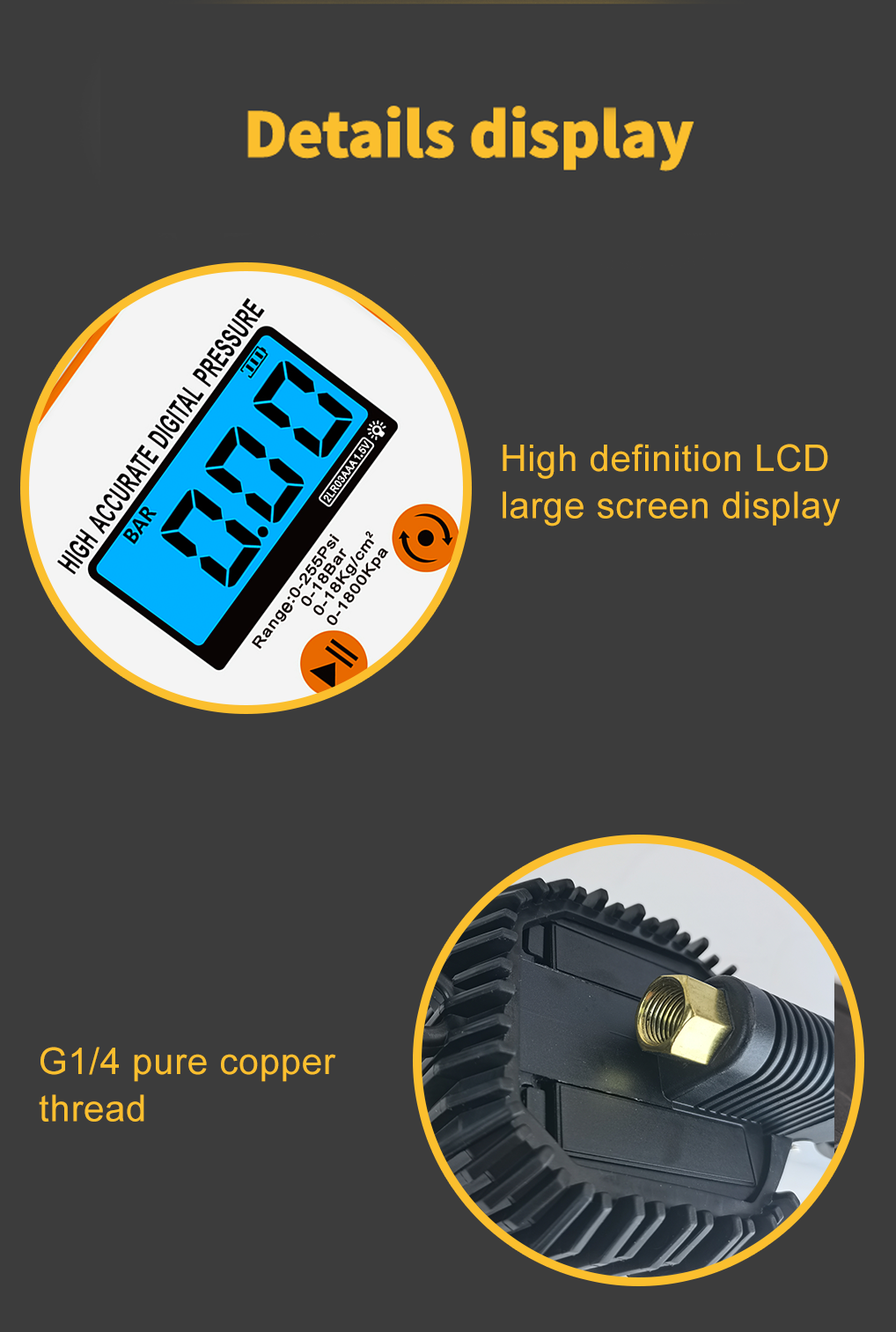 Tire Digital Pressure Gauge Component 4