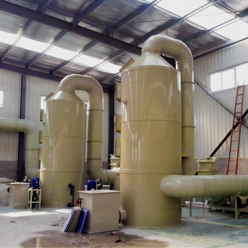 Exhaust Purification Gas Air Tower PP Chemical Absorption Lreatmento Scrubber Desulfurization Waste Biogas Equipment Wet