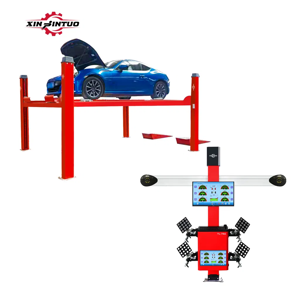 Xinjintuo Factory Custom 3D Wheel Alignment Machine and Four Post Car Lift Wheel Aligner Equipment