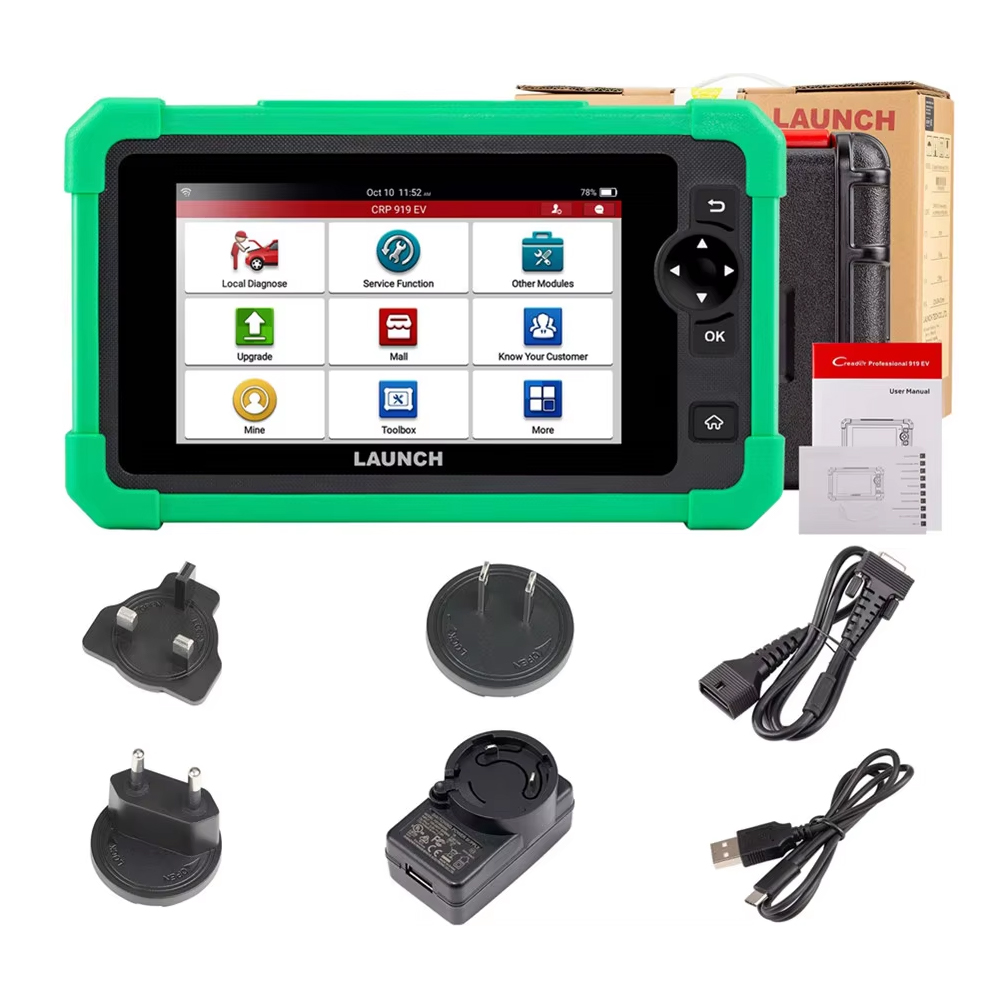 LAUNCH CRP919 EV 43+ Service Function Auto Fault Diagnosis Battery Tester for Electric Vehicle New Energy Car Diagnostic Scanner