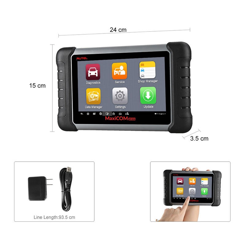 Autel MaxiCOM MK808 OBD2 Automotive Scanner with Oil Reset, EPB, BMS, SAS, DPF,TPMS,IMMO (MD802+MaxiCheck Pro) Better Than EU908